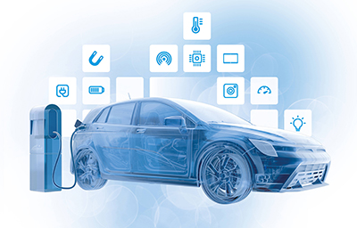 various bonding applications on an electric car